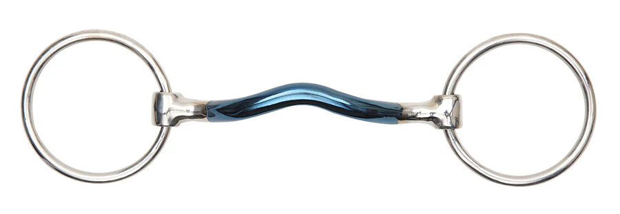 Blue Alloy Loose Ring With Mullen Mouth